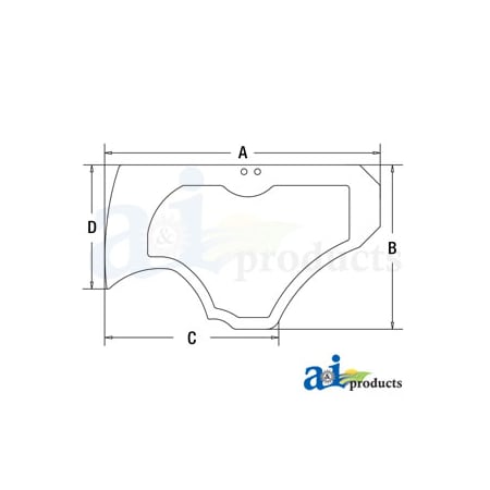 A & I Products Glass, Lower Door 41.5" x33.8" x2.3" A-FYA00001499